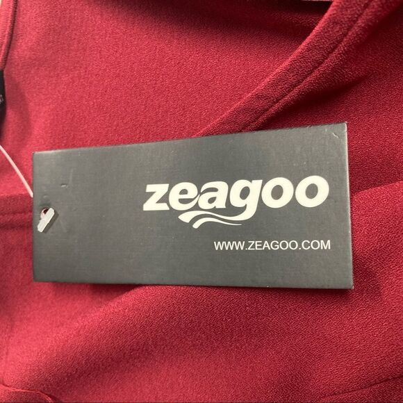 ZEAGOO Women’s Red ( Maroon) Dress, Size XXL New With Tags - Picture 8 of 12